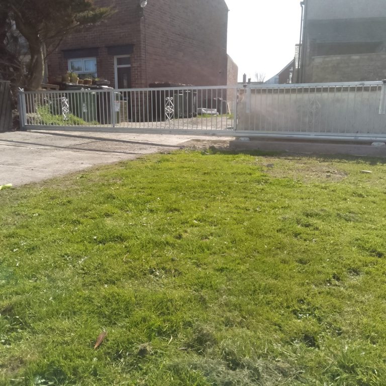 Galvanised steel counterbalance driveway gate in Silloth | Glenview Steel