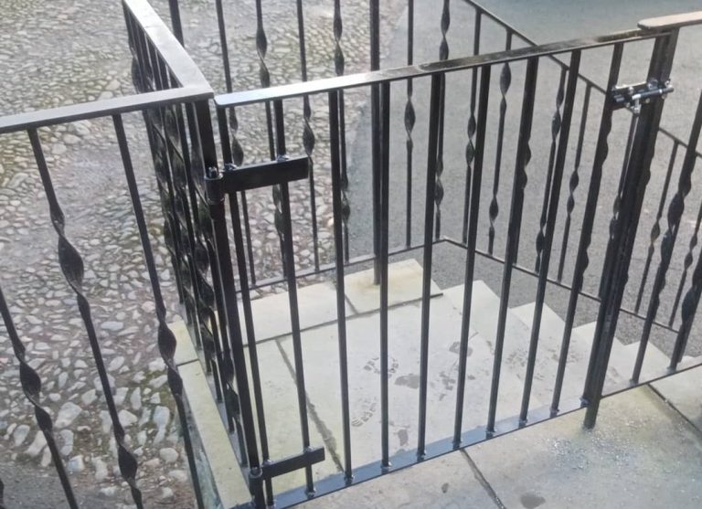 Black railings and a gate in Keswick