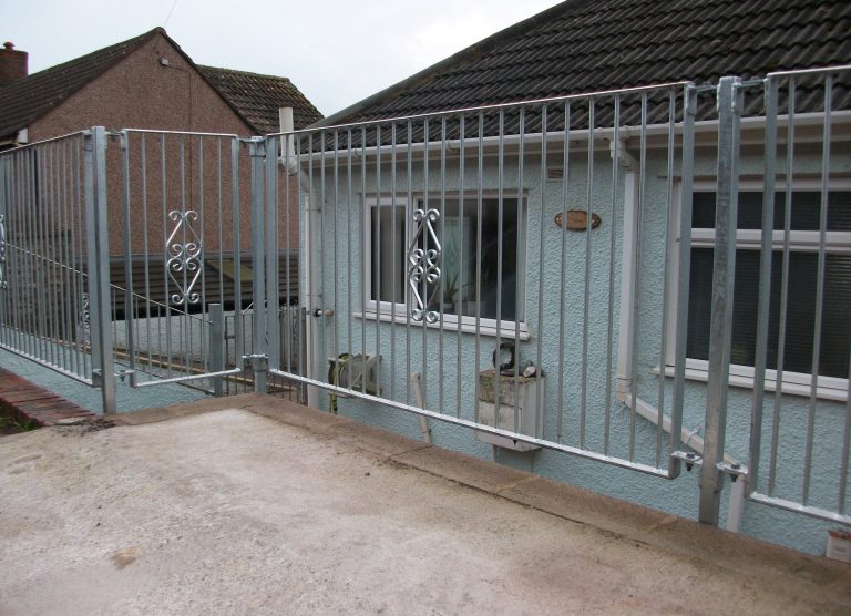 Galvanised steel railings in St Bees near Whitehaven